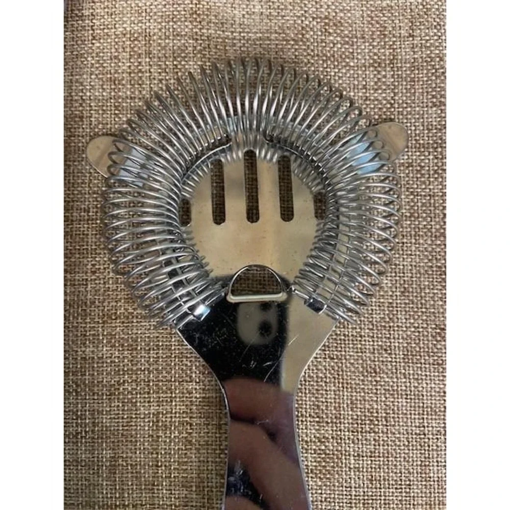 Vintage Cocktail Multi-Recipe Mixing Glass and 5 Piece Bar Tool Set Stainless